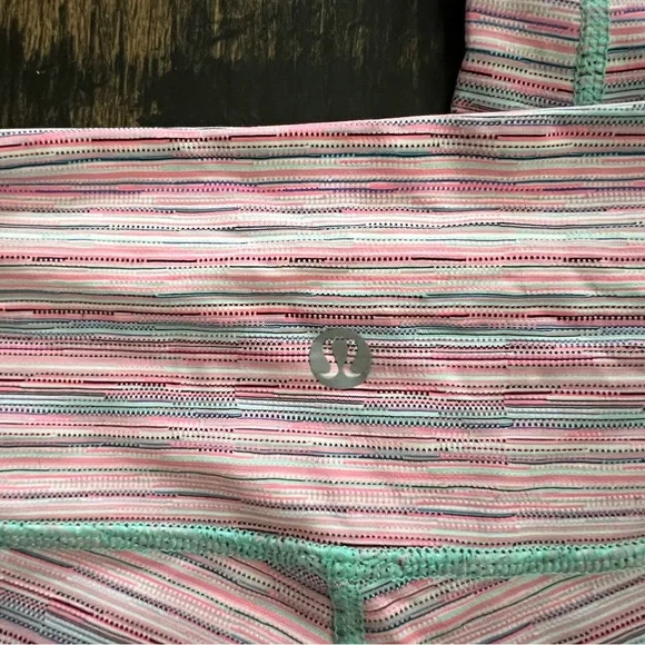 Women’s Lululemon Wunder Under Pant III Luxtreme Leggings Pink Cyber Stripe 8 - Picture 5 of 7
